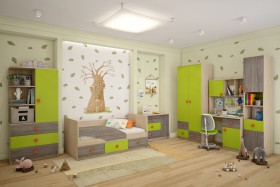 Детская комната Пуговка в Дудинке - dudinka.katalogmebeli.com | фото