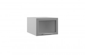 Гарда ГПГС 500 шкаф верхний горизонтальный глубокий со стеклом (Индиго/корпус Серый) в Дудинке - dudinka.katalogmebeli.com | фото