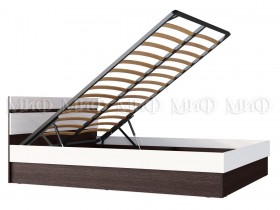 Ким кровать с подъемным механизмом 1,6 (Дуб сонома/белый глянец) в Дудинке - dudinka.katalogmebeli.com | фото 2