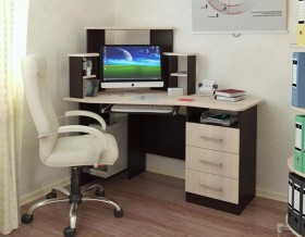 Компьютерный стол Каспер (венге/лоредо) в Дудинке - dudinka.katalogmebeli.com | фото 1