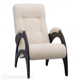 Кресло для отдыха Неаполь Модель 9 без лозы (Венге-эмаль/Ткань Ваниль Verona Vanilla) в Дудинке - dudinka.katalogmebeli.com | фото 1