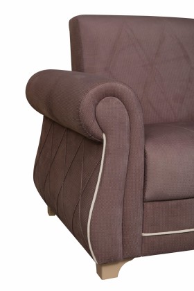 Кресло для отдыха "Порто" (велюр текстура лиловый / микровельвет крем)/осн. в Дудинке - dudinka.katalogmebeli.com | фото 6
