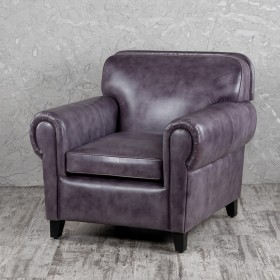 Кресло кожаное Элегант (Фиолетовый) в Дудинке - dudinka.katalogmebeli.com | фото