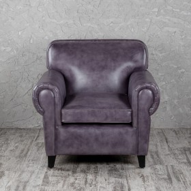 Кресло кожаное Элегант (Фиолетовый) в Дудинке - dudinka.katalogmebeli.com | фото 4