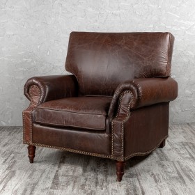 Кресло кожаное Лофт Аристократ (ширина 1100 мм) в Дудинке - dudinka.katalogmebeli.com | фото