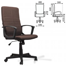 Кресло офисное BRABIX Focus EX-518 (коричневый) в Дудинке - dudinka.katalogmebeli.com | фото