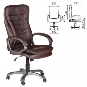 Кресло офисное BRABIX Omega EX-589 (коричневое) в Дудинке - dudinka.katalogmebeli.com | фото