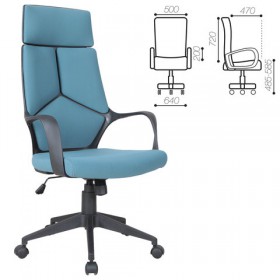 Кресло офисное BRABIX Prime EX-515 (голубая ткань) в Дудинке - dudinka.katalogmebeli.com | фото