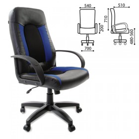 Кресло офисное BRABIX Strike EX-525 (сине-черный) в Дудинке - dudinka.katalogmebeli.com | фото