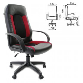 Кресло офисное BRABIX Strike EX-525 (черно-красный) в Дудинке - dudinka.katalogmebeli.com | фото