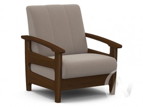 Кресло для отдыха Омега (орех лак/CATANIA COCOA) в Дудинке - dudinka.katalogmebeli.com | фото 1