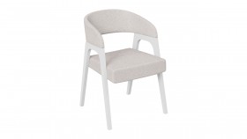 Кресло «Техас 1» (Белый матовый/Шенилл Estetica Vanille №220) в Дудинке - dudinka.katalogmebeli.com | фото