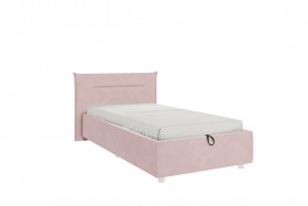 Кровать 0.9 Альба (Нежно-розовый велюр/под-мех) в Дудинке - dudinka.katalogmebeli.com | фото