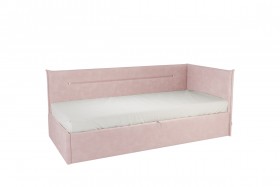 Кровать 0.9 Альба Тахта (Нежно-розовый велюр) в Дудинке - dudinka.katalogmebeli.com | фото
