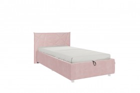 Кровать 0.9 Бест (Нежно-розовый велюр/под-мех) в Дудинке - dudinka.katalogmebeli.com | фото