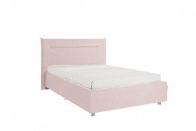 Кровать 1,2 Альба с основанием (Нежно-розовый велюр) в Дудинке - dudinka.katalogmebeli.com | фото