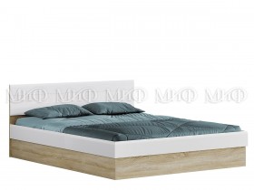 Кровать 1,4 спальня Фортуна (Дуб сонома/белый глянец) в Дудинке - dudinka.katalogmebeli.com | фото