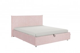 Кровать 1,6 Квест (Нежно-розовый велюр/под-мех) в Дудинке - dudinka.katalogmebeli.com | фото 1