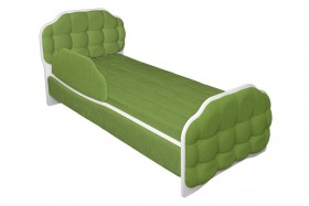 Кровать 160 Атлет 76 Зелёный (мягкий бортик) в Дудинке - dudinka.katalogmebeli.com | фото