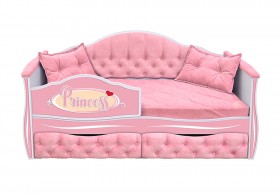 Кровать 160 серии Иллюзия 2 ящика 15 Бледно-розовый (подушки) в Дудинке - dudinka.katalogmebeli.com | фото