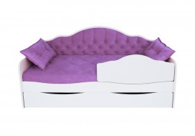 Кровать 170 серии Иллюзия Лайт 1 ящик 32 Фиолетовый (подушки) в Дудинке - dudinka.katalogmebeli.com | фото