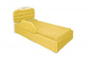 Кровать 190 Атлет Lux 74 Жёлтый (мягкий бортик) в Дудинке - dudinka.katalogmebeli.com | фото