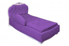 Кровать 190 Гармония Lux 32 Фиолетовый (мягкий бортик) в Дудинке - dudinka.katalogmebeli.com | фото