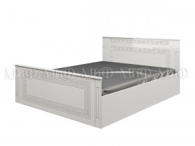 Кровать Афина-1 1,4 м (Белый/Белый глянец) в Дудинке - dudinka.katalogmebeli.com | фото