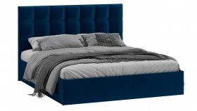 Кровать без ПМ «Эмбер» Велюр Confetti/Blue в Дудинке - dudinka.katalogmebeli.com | фото