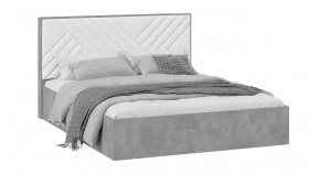 Кровать без ПМ «Хилтон» Тип 1 Ателье светлый/Белый в Дудинке - dudinka.katalogmebeli.com | фото