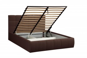 Кровать "Диана" ш. 1600 (Н=1010мм) (жаккард шоколад) в Дудинке - dudinka.katalogmebeli.com | фото
