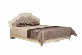 Кровать двойная "Кантри" (вудлайн кремовый/патина/ортопед/1820) в Дудинке - dudinka.katalogmebeli.com | фото