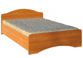 Кровать двойная 1600-1 без матраса (круглые спинки) Вишня Оксфорд в Дудинке - dudinka.katalogmebeli.com | фото