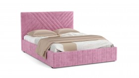 Кровать Гамма ш. 1400 (без основания для хранения) (велюр тенерифе розовый) в Дудинке - dudinka.katalogmebeli.com | фото