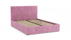 Кровать Гамма ш. 1400 (без основания для хранения) (велюр тенерифе розовый) в Дудинке - dudinka.katalogmebeli.com | фото 3