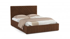 Кровать Гамма ш. 1400 (с основанием для хранения) (велюр тенерифе шоколад) в Дудинке - dudinka.katalogmebeli.com | фото