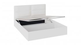 Кровать «Глосс» с мягкой обивкой и подъемным механизмом тип 1 (1800) (Белая) в Дудинке - dudinka.katalogmebeli.com | фото 2