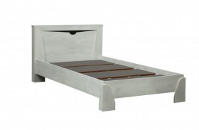 Кровать одинарная 33.07 с настилом "Лючия" (ш. 900)/(бетон пайн белый / венге / белый) в Дудинке - dudinka.katalogmebeli.com | фото 1