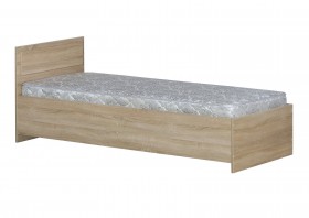 Кровать одинарная 800-2 без матраса (прямые спинки) Дуб Сонома в Дудинке - dudinka.katalogmebeli.com | фото 1