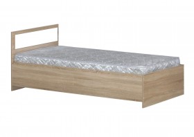 Кровать одинарная 900-2 без матраса (прямые спинки) Дуб Сонома в Дудинке - dudinka.katalogmebeli.com | фото 1