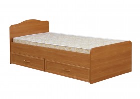 Кровать одинарная с ящиками 800-1 без матраса (круглые спинки) Вишня Оксфорд в Дудинке - dudinka.katalogmebeli.com | фото