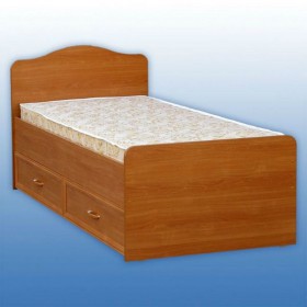 Кровать одинарная 800-2 без матраса (прямые спинки) Дуб Сонома в Дудинке - dudinka.katalogmebeli.com | фото 2