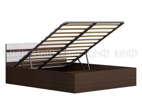 Кровать с подъемным механизмом Нэнси 1,4м (Венге/белый глянец) в Дудинке - dudinka.katalogmebeli.com | фото