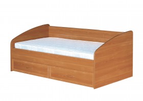Кровать с ящиками с задней спинкой 900-1 без матраса Вишня Оксфорд в Дудинке - dudinka.katalogmebeli.com | фото