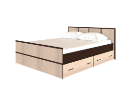 Кровать Сакура с настилом и ящиками 1,4 (Венге/Лоредо) в Дудинке - dudinka.katalogmebeli.com | фото