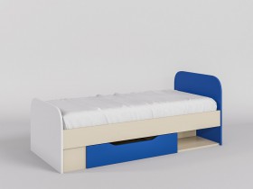 Кровать Скай люкс 1650х750 (Синий/Белый/корпус Клен) в Дудинке - dudinka.katalogmebeli.com | фото 1