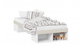 Кровать «Сканди»  Дуб Гарден/Белый в Дудинке - dudinka.katalogmebeli.com | фото