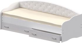 Кровать Софа-7 с мягкой спинкой (800х1900) Белый в Дудинке - dudinka.katalogmebeli.com | фото