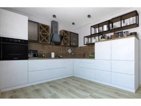 Модульная кухня Бронкс 1,8 м (Кварц) в Дудинке - dudinka.katalogmebeli.com | фото 5