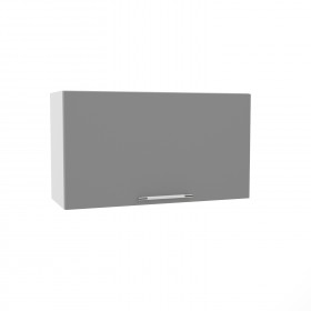 Квадро ВПГ 800 шкаф верхний горизонтальный высокий (Ваниль кожа/корпус Серый) в Дудинке - dudinka.katalogmebeli.com | фото